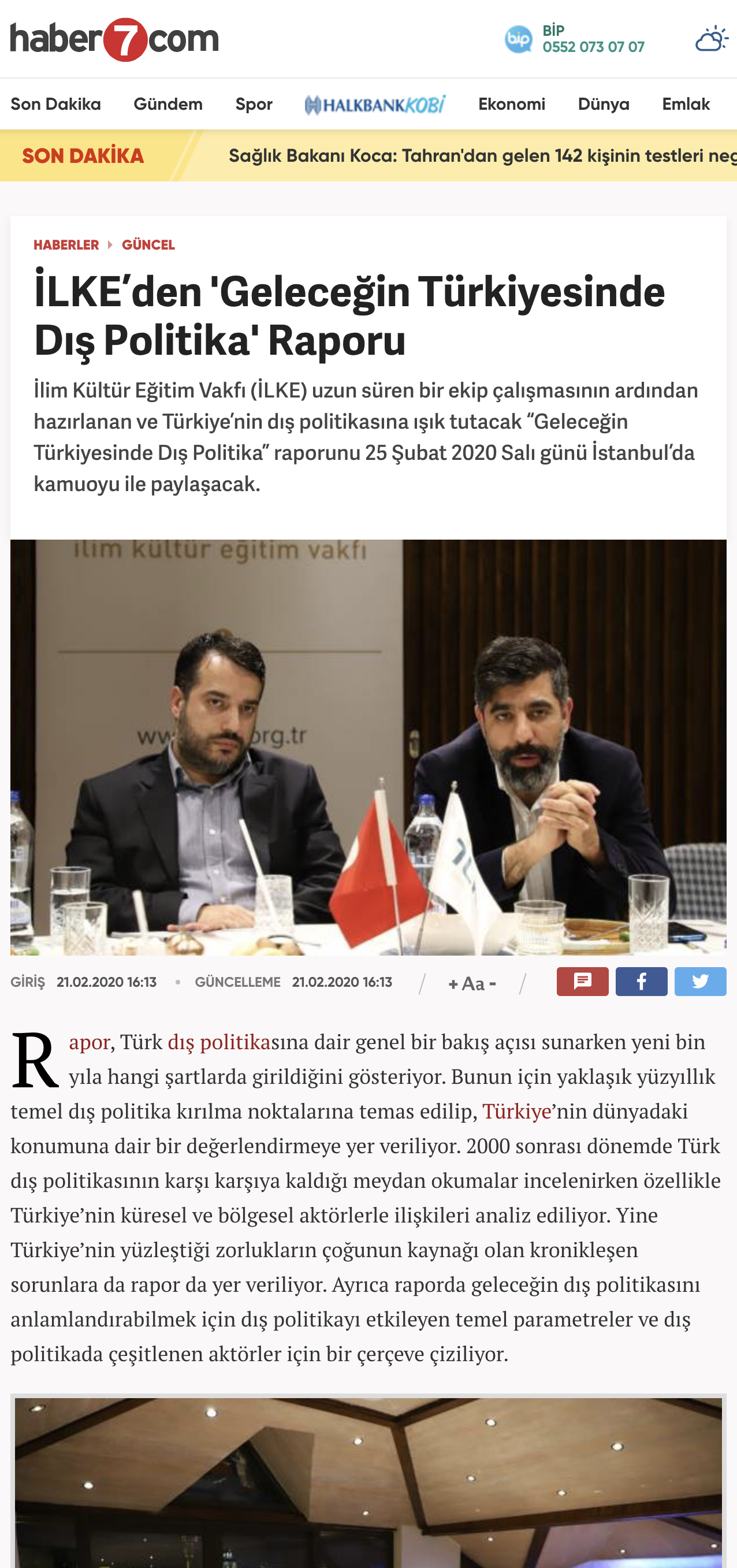 İLKE’den ‘Geleceğin Türkiyesinde Dış Politika’ Raporu